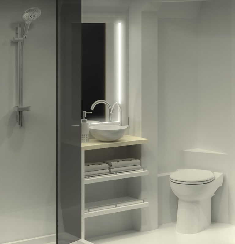 Catlante C560 - Image Salle de Bain modélisation SB Yacht Design