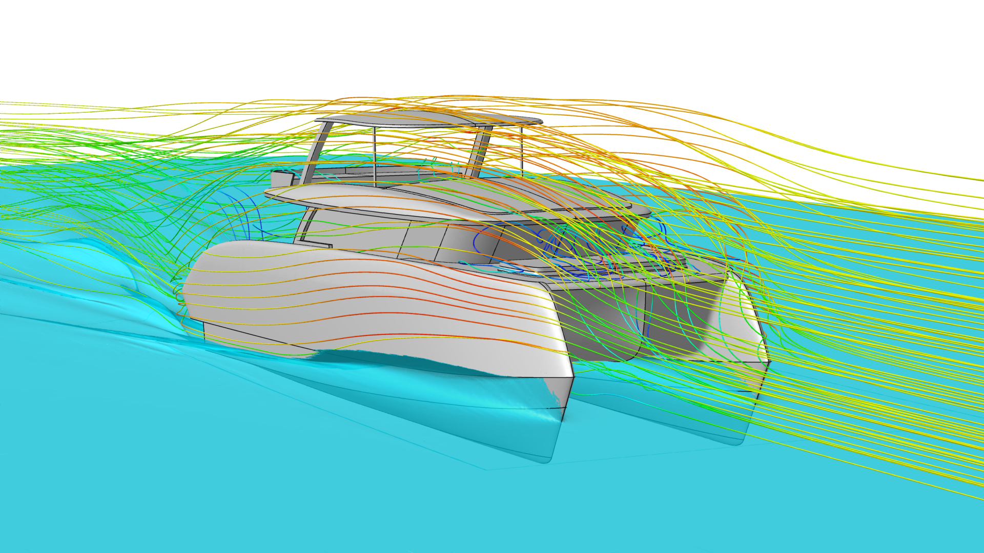 notre service de CFD, étude aérodynamique sb yacht design